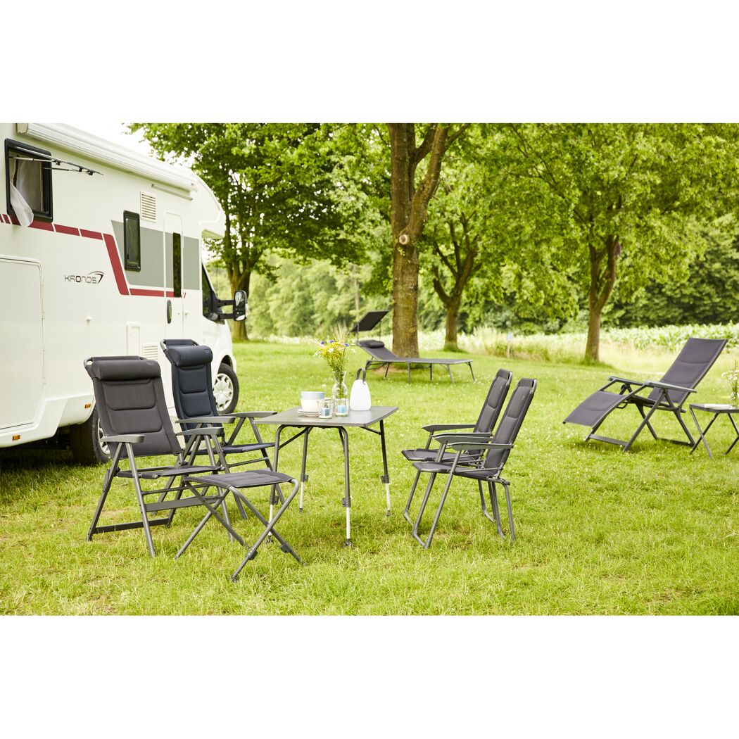 Campingstuhl 'Premium' klappbar Aluminium anthrazit 61 x 118 x 70,5 cm