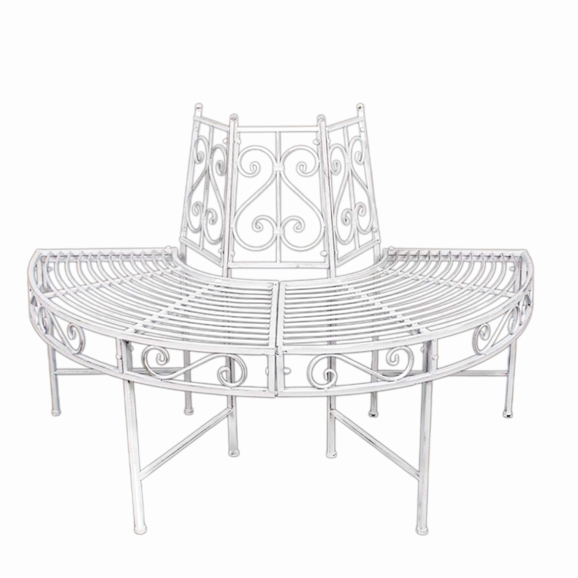 Baumbank 'Varda' Metall weiß