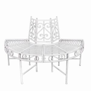 Baumbank 'Varda' Metall weiß