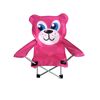 Pinker Kinder-Campingstuhl mit Bärengesicht.