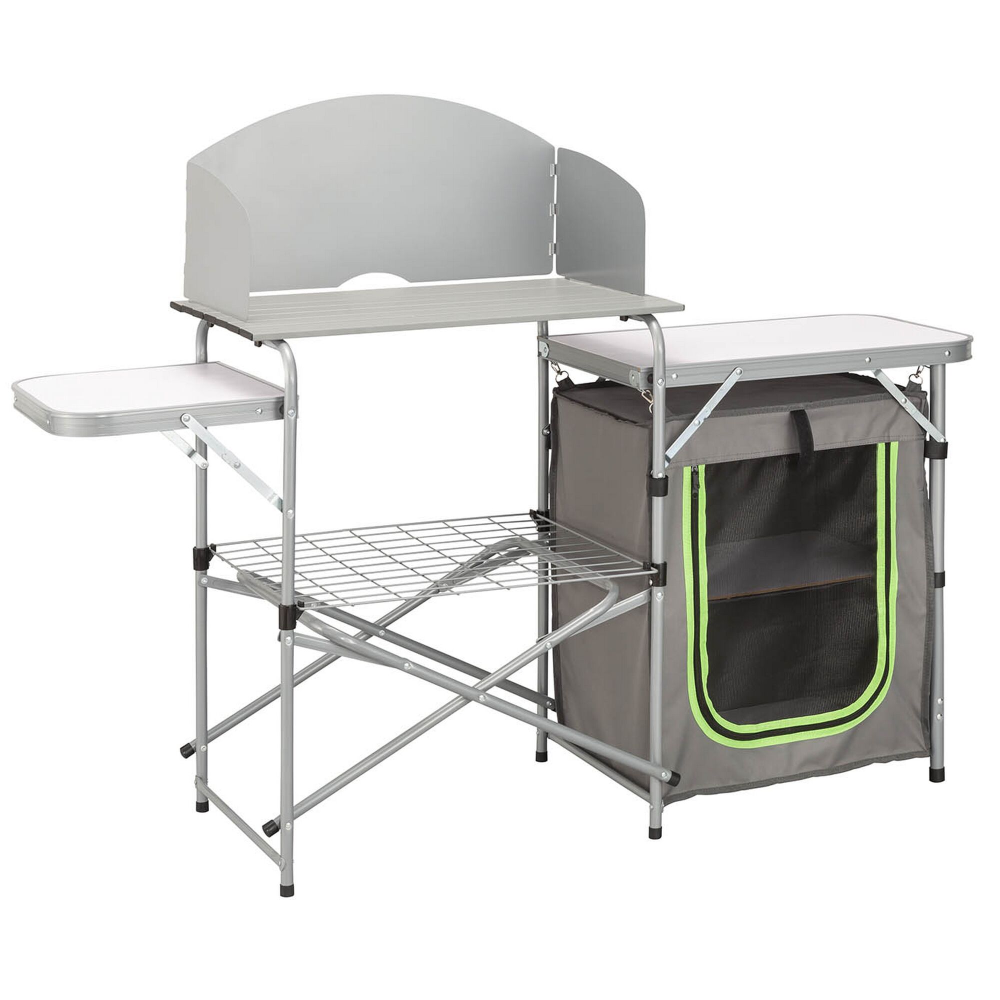 Klappbarer Camping-Küchen-Tisch mit Stauraum