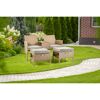 Gartenmöbel-Set ALICE, 2-Sitzer Sofa, 2 Hocker, 1 Tisch