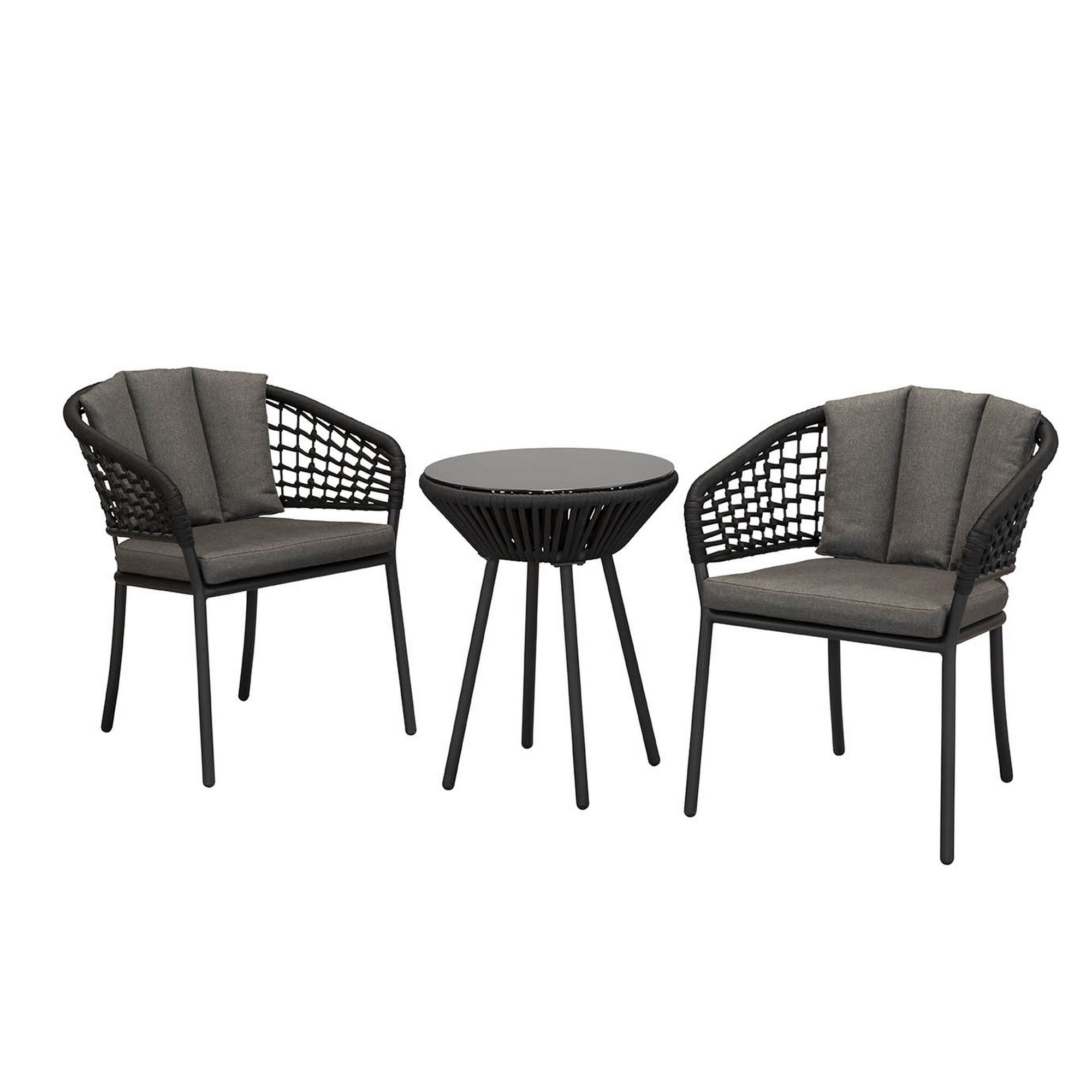 Balkon-Set mit zwei Stühlen und einem Tisch