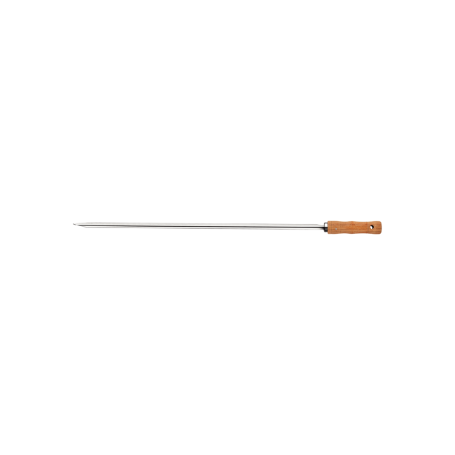 Bild von Grillspieß Edelstahl mit Holzgriff 75 x 1 cm