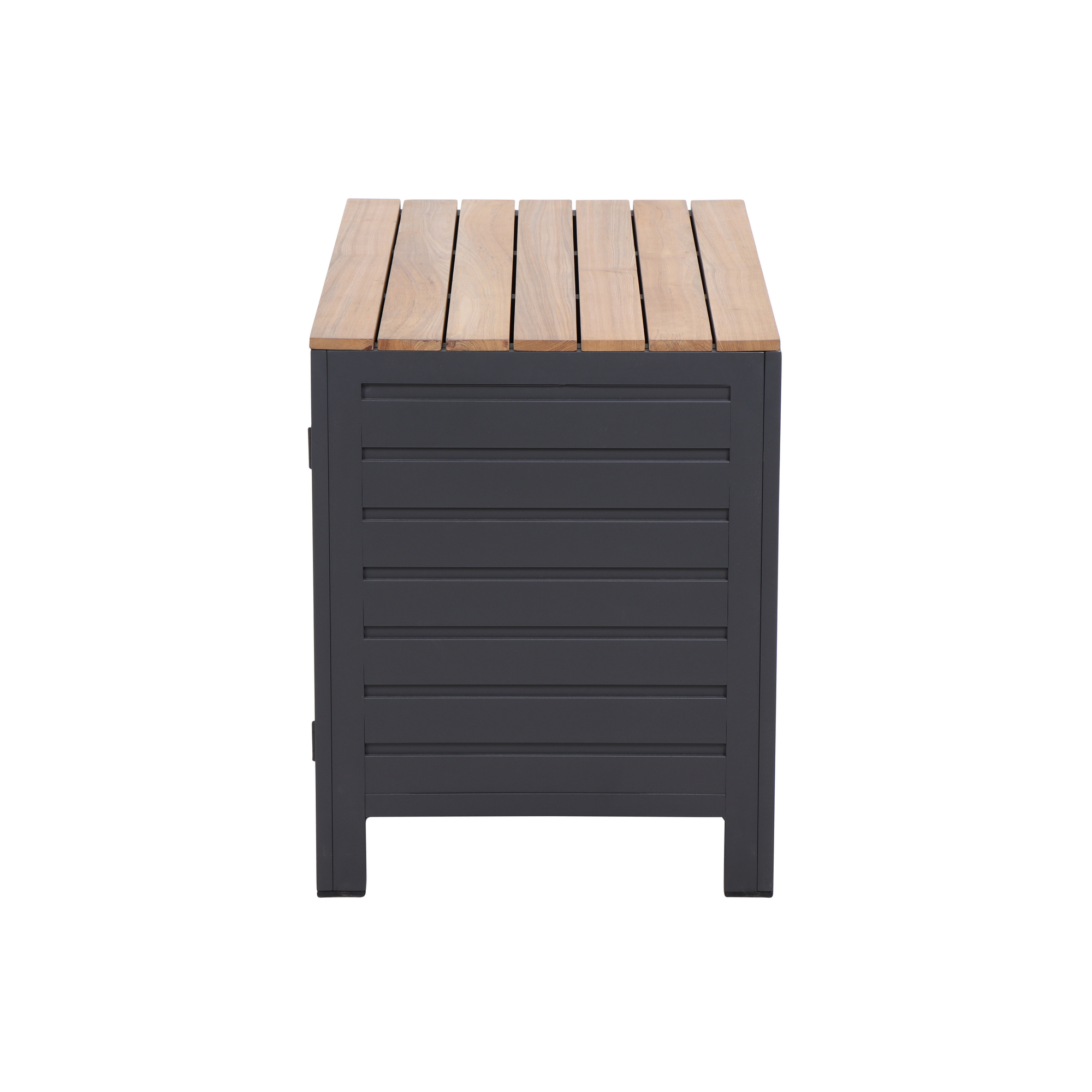 Schrank 'Sierra' grau/braun, Aluminium/Teakholz, 100 x 70 x 56 cm + product picture