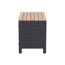 Schrank 'Sierra' Aluminium, Teakholz schwarz 100 x 70 x 56 cm