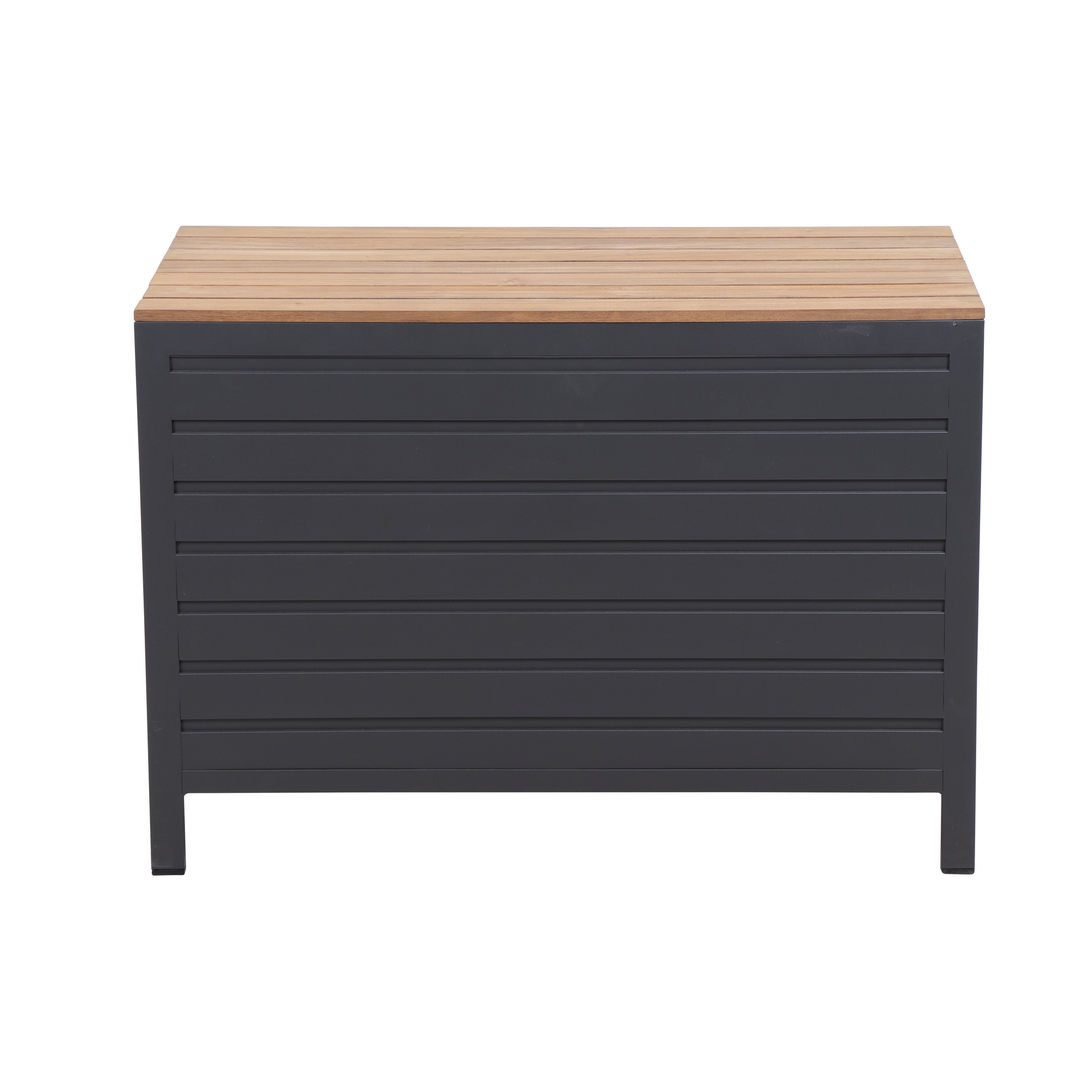 Schrank 'Sierra' grau/braun, Aluminium/Teakholz, 100 x 70 x 56 cm + product picture