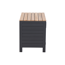 Schrank 'Sierra' Aluminium, Teakholz schwarz 100 x 70 x 56 cm