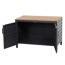 Schrank 'Sierra' Aluminium, Teakholz schwarz 100 x 70 x 56 cm