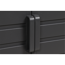 Schrank 'Sierra' Aluminium, Teakholz schwarz 100 x 70 x 56 cm