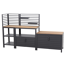 Schrank 'Sierra' Aluminium, Teakholz schwarz 100 x 70 x 56 cm