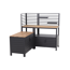 Schrank 'Sierra' Aluminium, Teakholz schwarz 100 x 70 x 56 cm