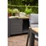 Grauer Gartenschrank Sierra mit Kräutern