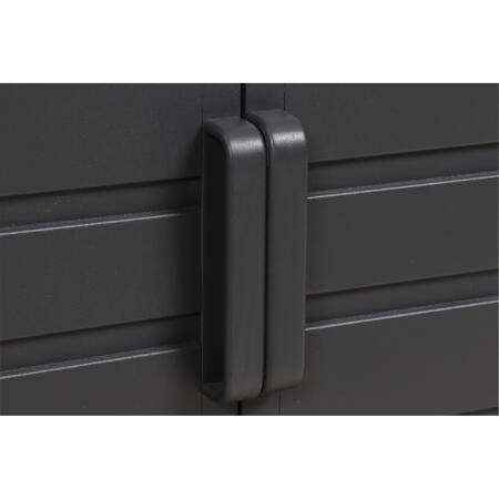 6. Bild von Schrank 'Sierra' grau/braun, Aluminium/Teakholz, 100 x 70 x 56 cm
