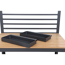 Schrank 'Sierra' Aluminium, Teakholz schwarz 90 x 56 x 141 cm