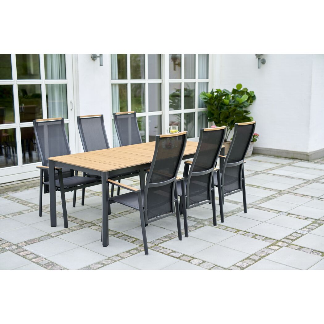 Gartentisch Lana mit sechs Stühlen