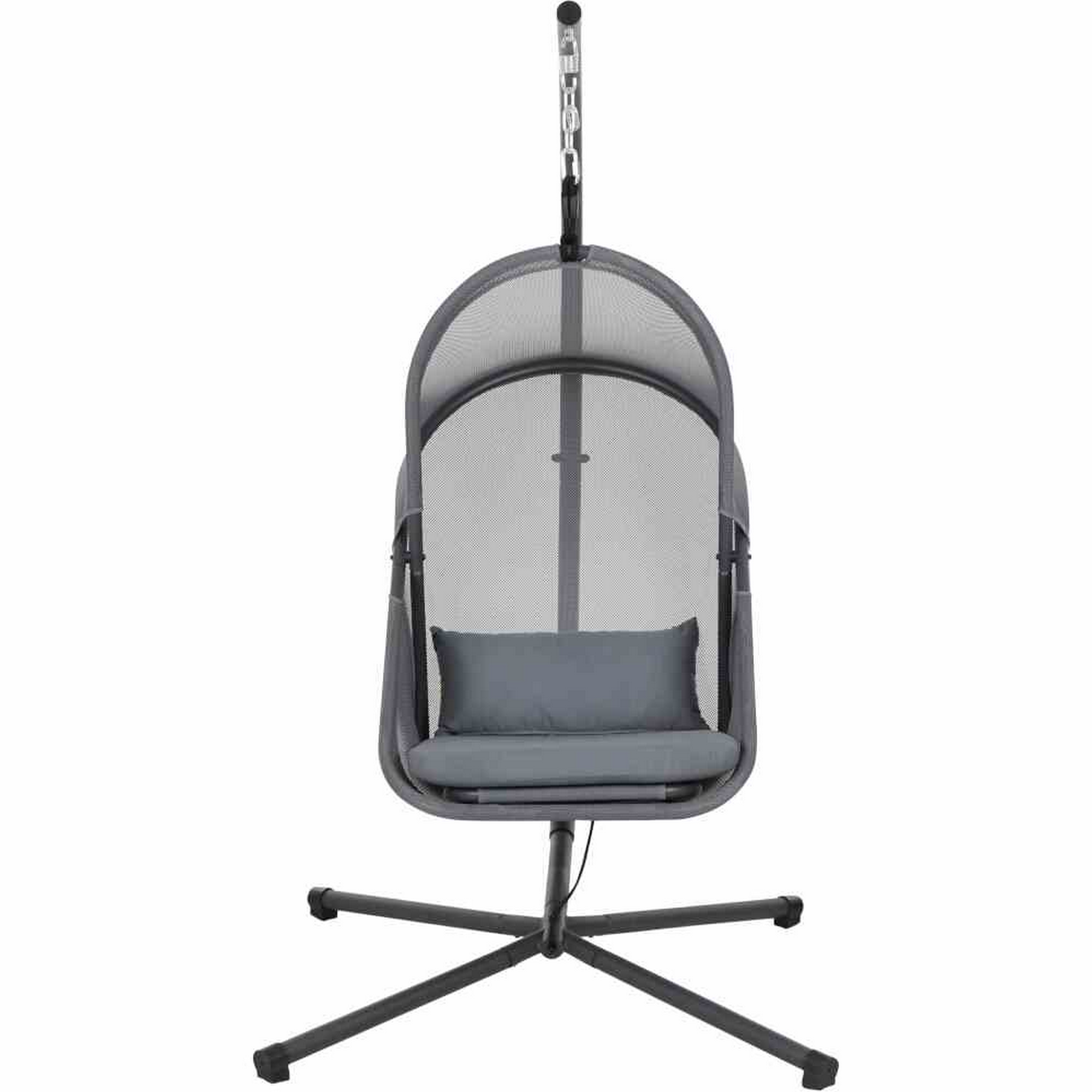 Hängesessel 'Yobaya' mit Gestell blau/schwarz 123 x 195 x 106 cm