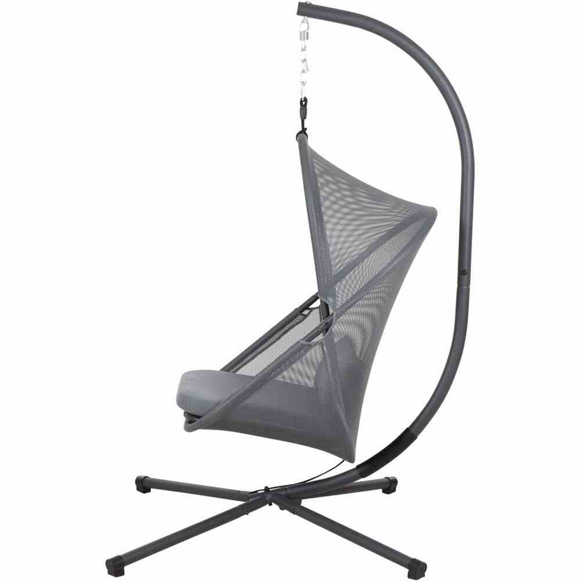 Hängesessel 'Yobaya' mit Gestell blau/schwarz 123 x 195 x 106 cm