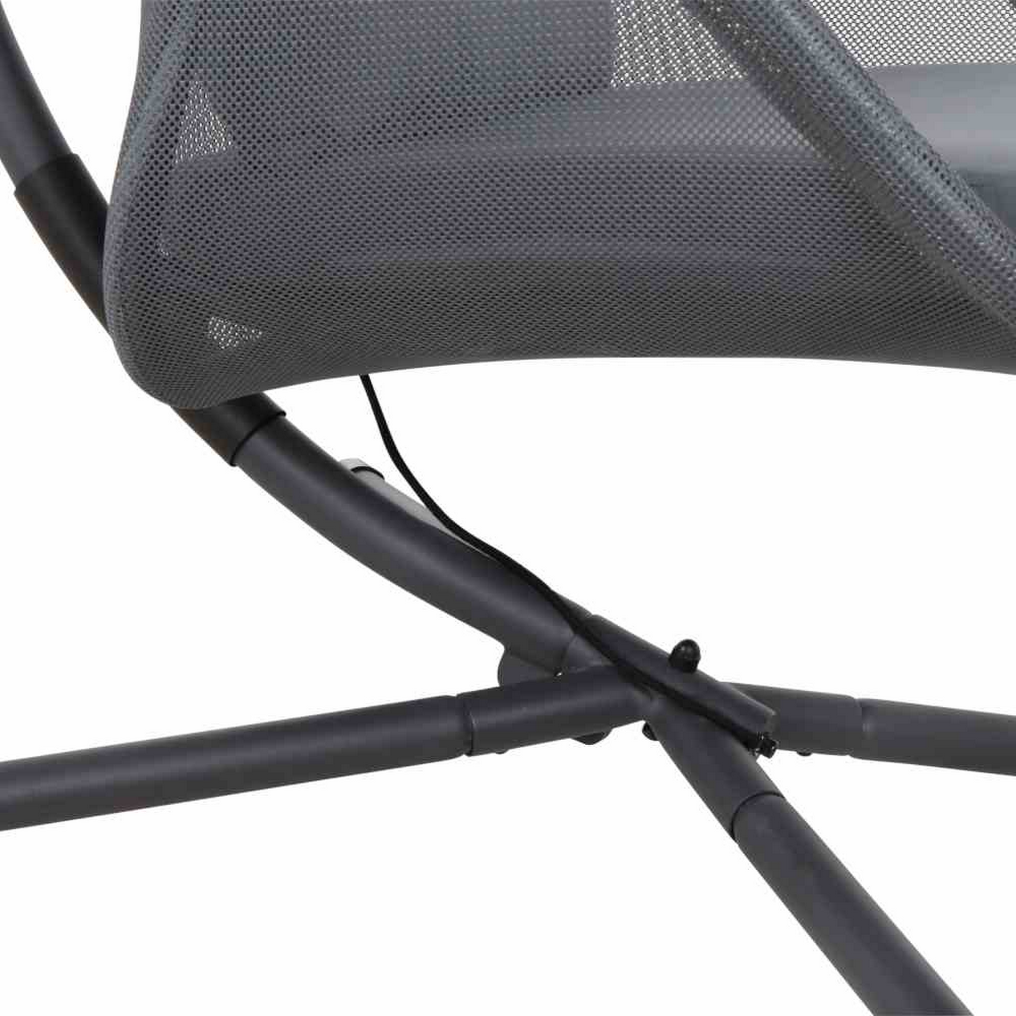 Hängesessel 'Yobaya' mit Gestell blau/schwarz 123 x 195 x 106 cm