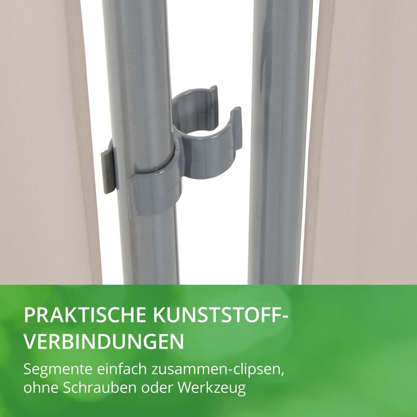 Kunststoffverbindung der Stellwand