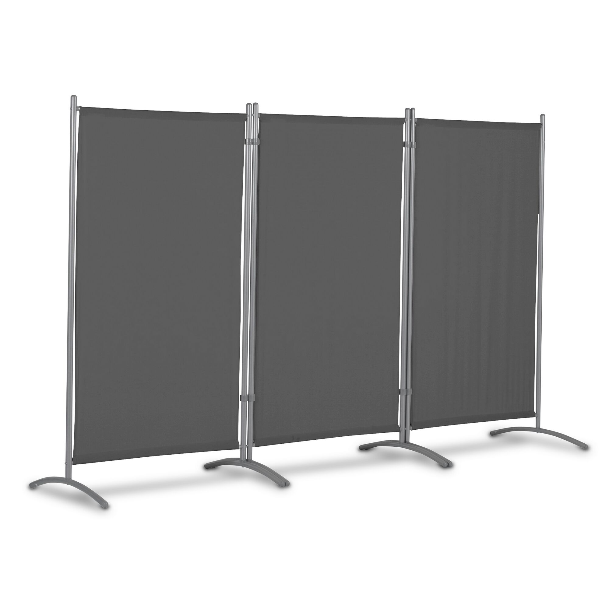 Dreiteilige Stellwand, anthrazit