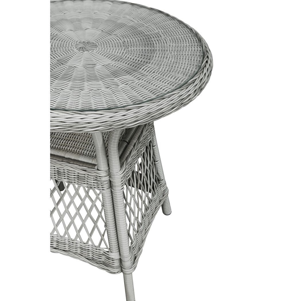 Runder Gartentisch Victoria mit Glasplatte
