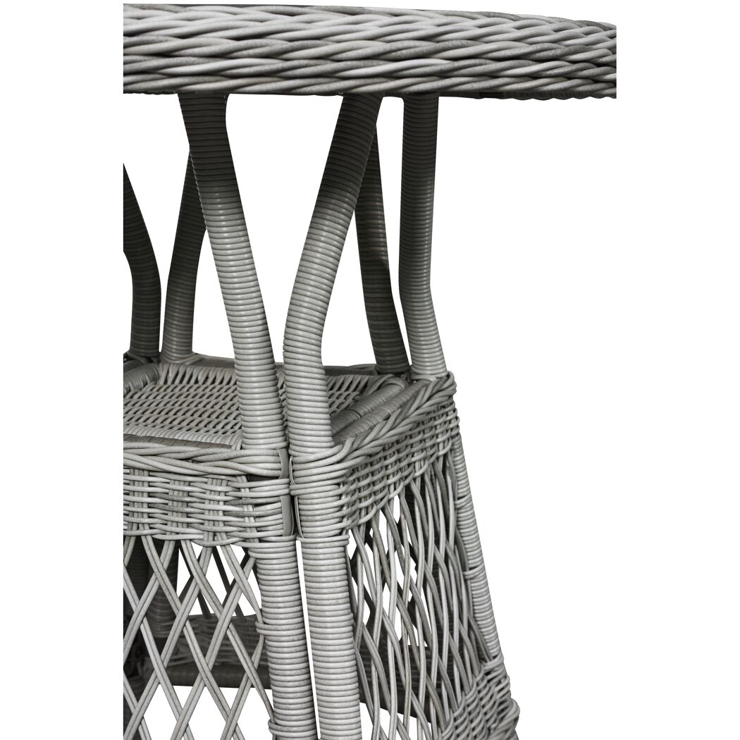 Nahaufnahme vom Gartentisch Victoria aus Polyrattan
