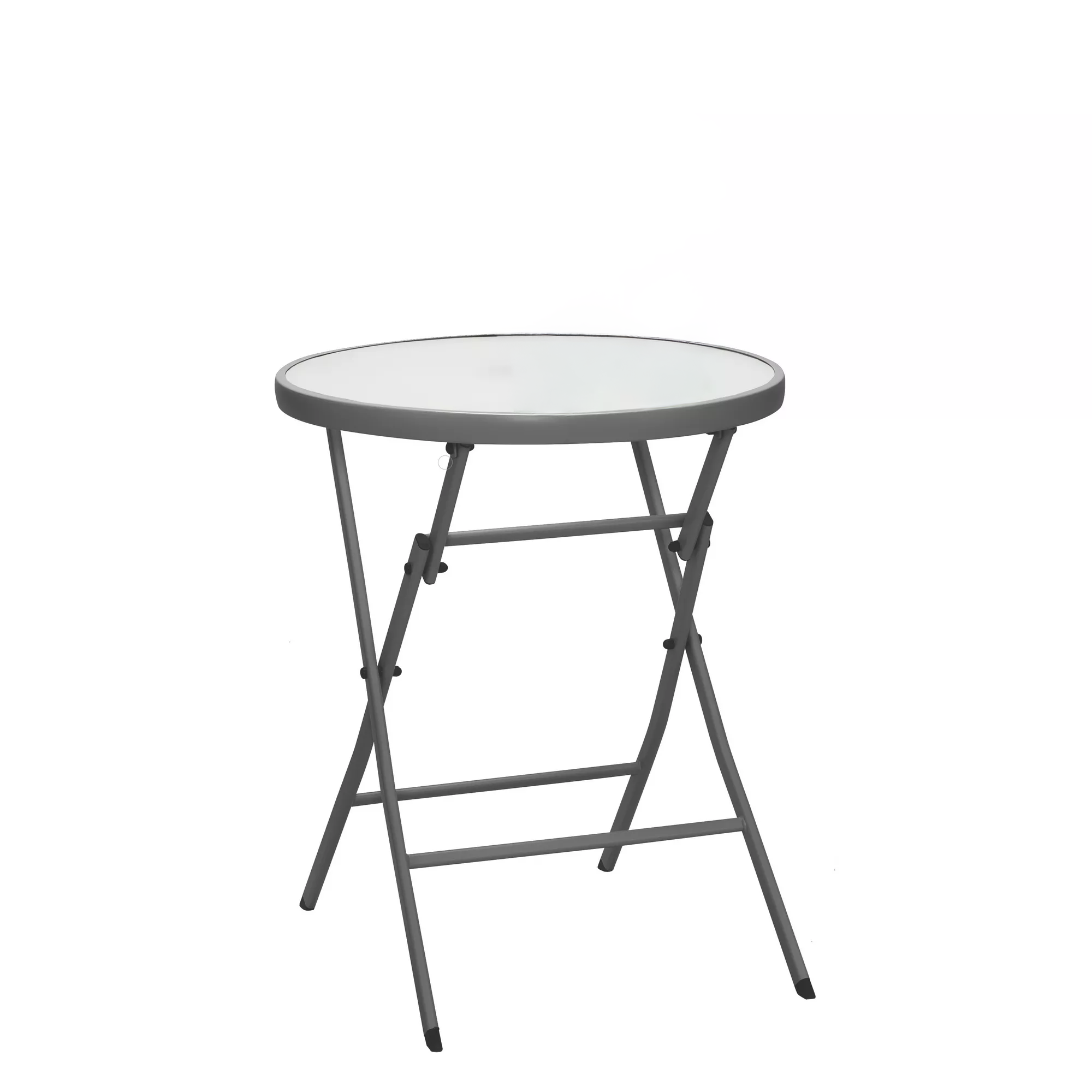 Gartentisch 'Susan' klappbar Stahl/Glas Ø 60 x 82 cm