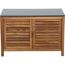 Holzschrank mit grauer Abdeckung