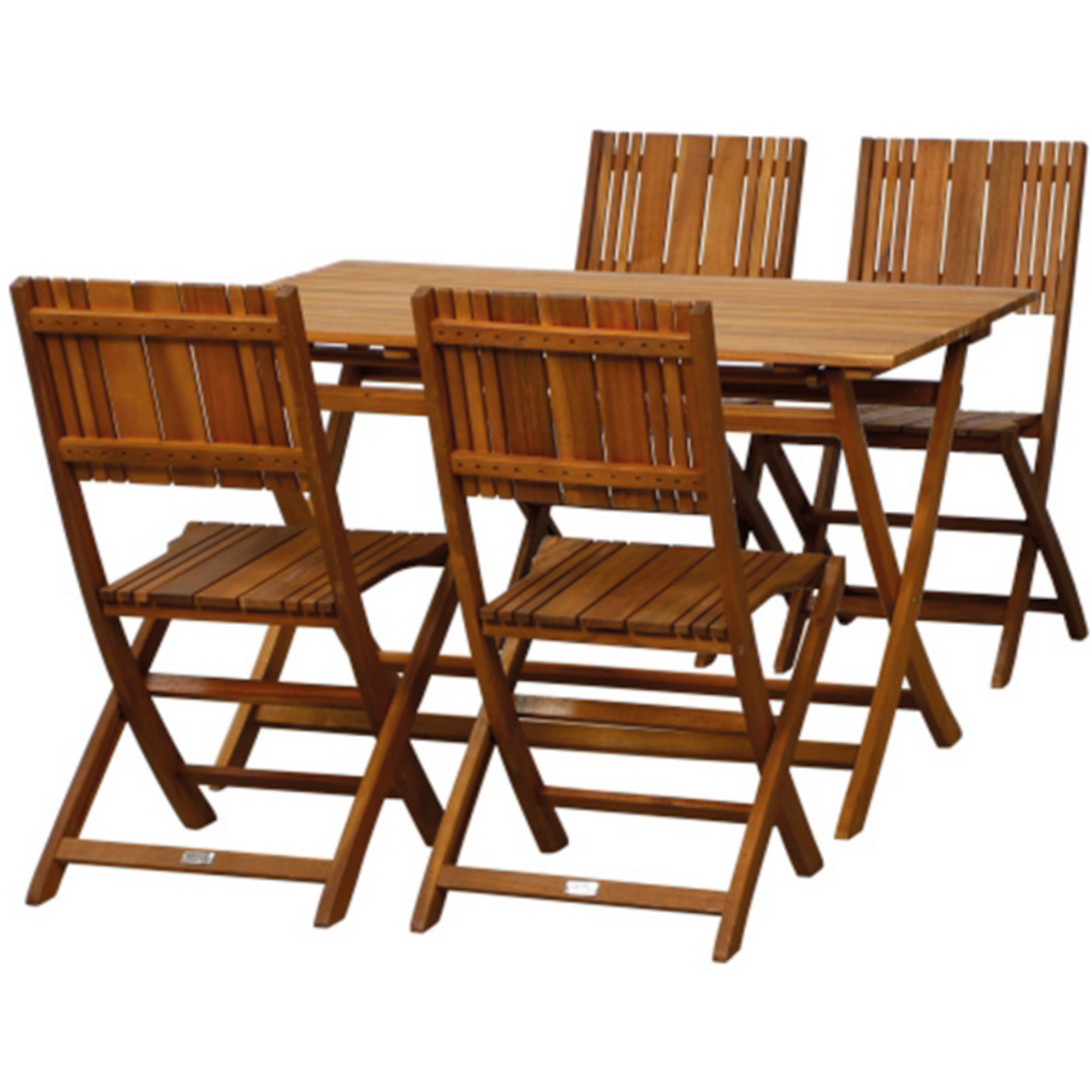 Gartenmöbel-Set 'Falun' mit Klappstühlen Akazie braun 5-teilig