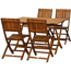 Gartenmöbel-Set 'Falun' mit Klappstühlen Akazie braun 5-teilig