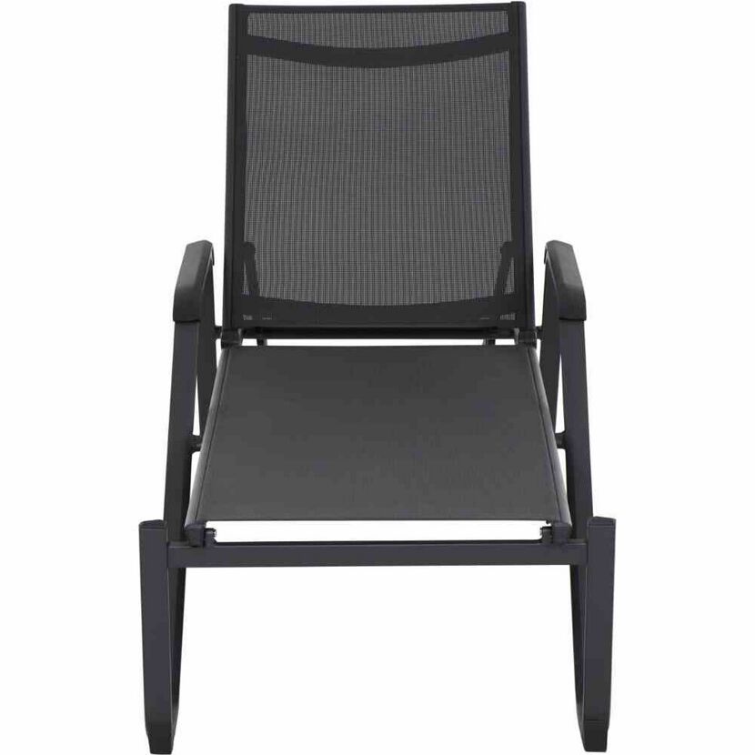 Sonnenliege 'Tesoro' klappbar anthrazit/schwarz 69,5 x 108 x 195 cm