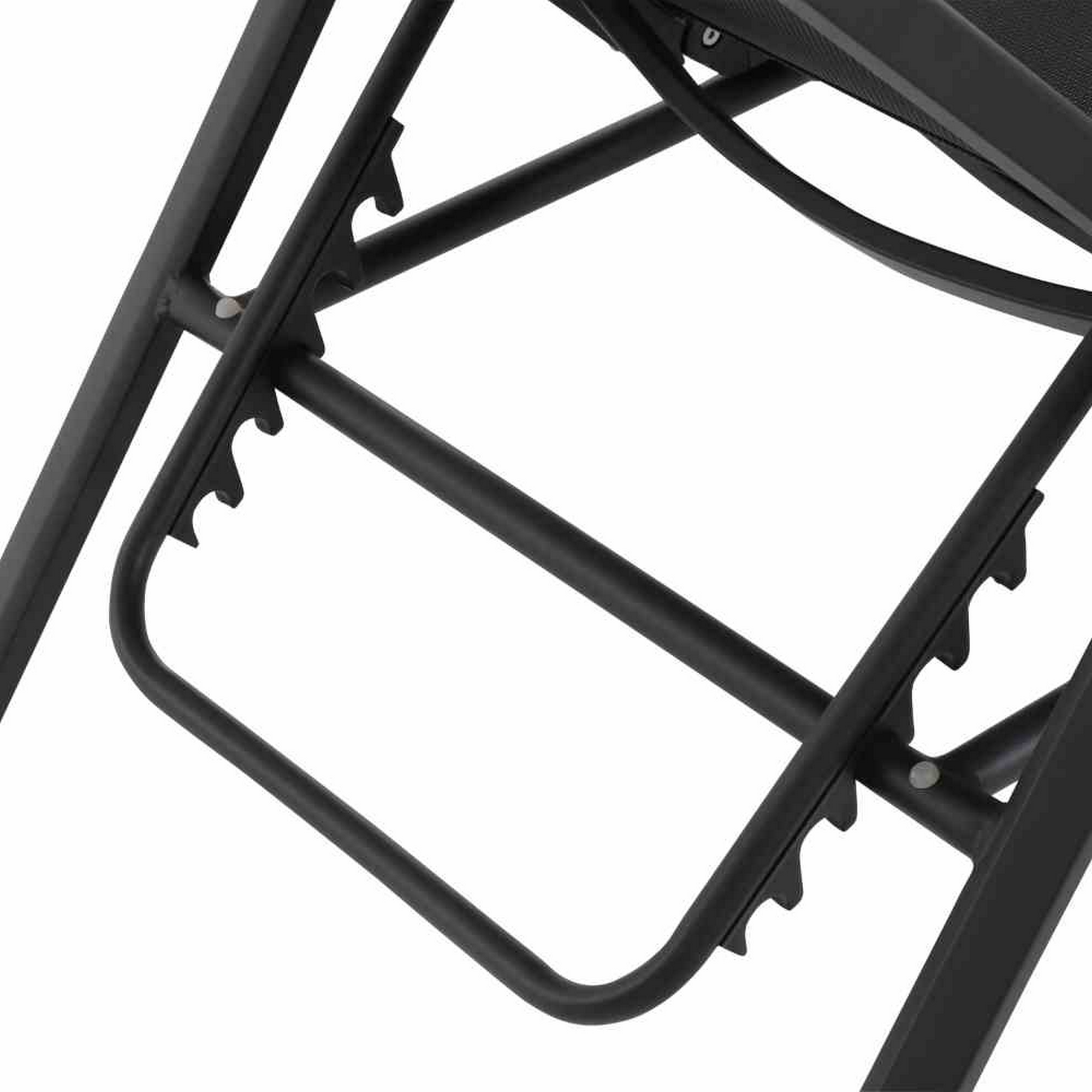 Sonnenliege 'Tesoro' klappbar anthrazit/schwarz 69,5 x 108 x 195 cm