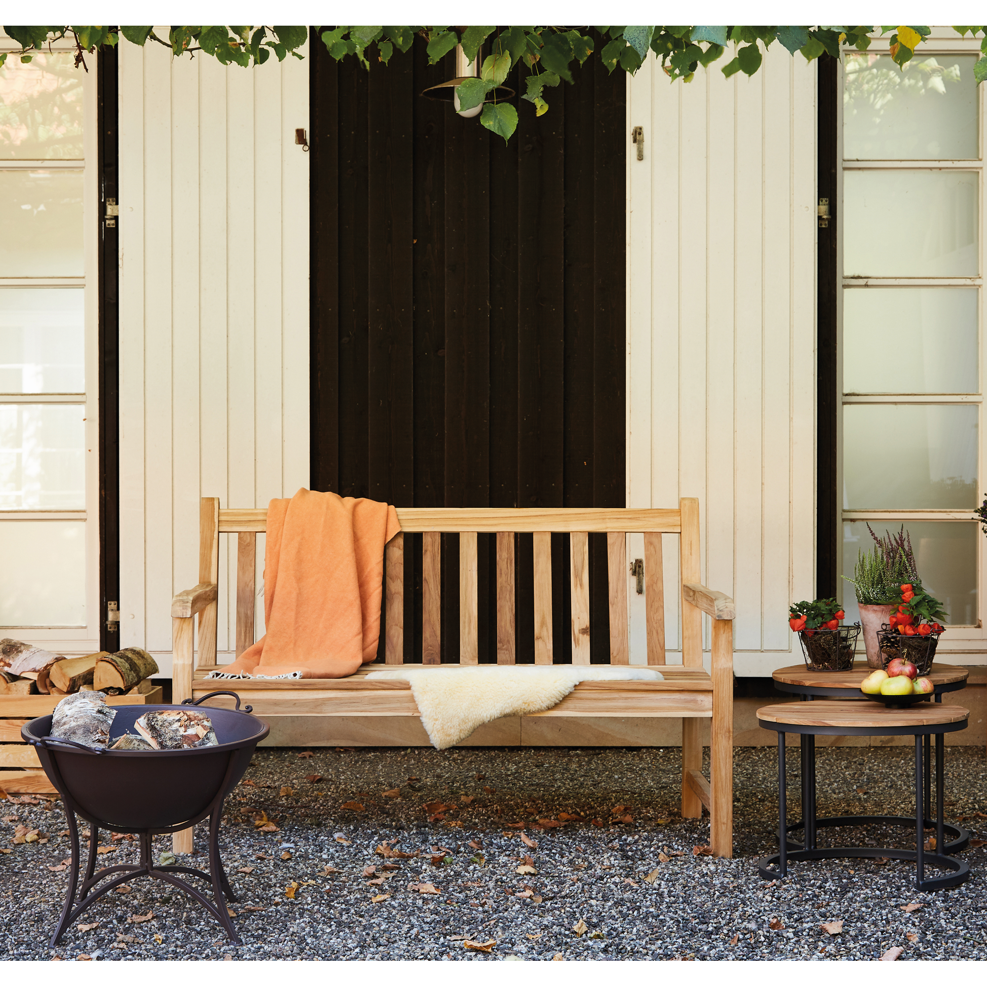 Beistelltische 'Baros' Teak braun Ø 50 x 46 & Ø 50 x 41 cm