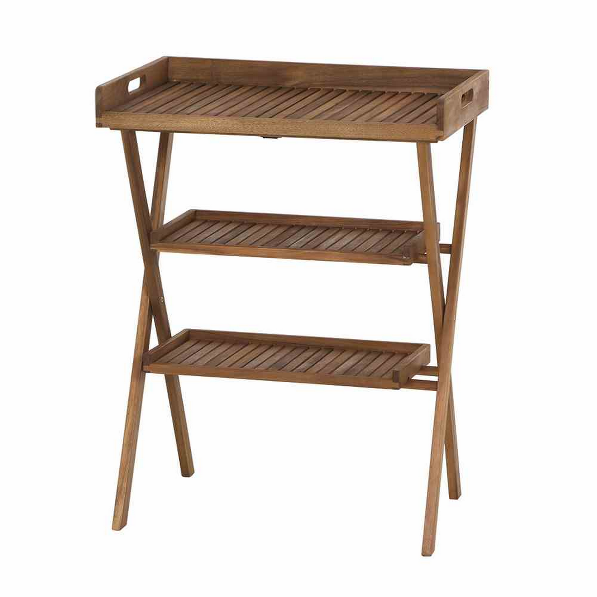 Grilltablett 'Caruna' Akazie braun 70 x 45 x 91 cm