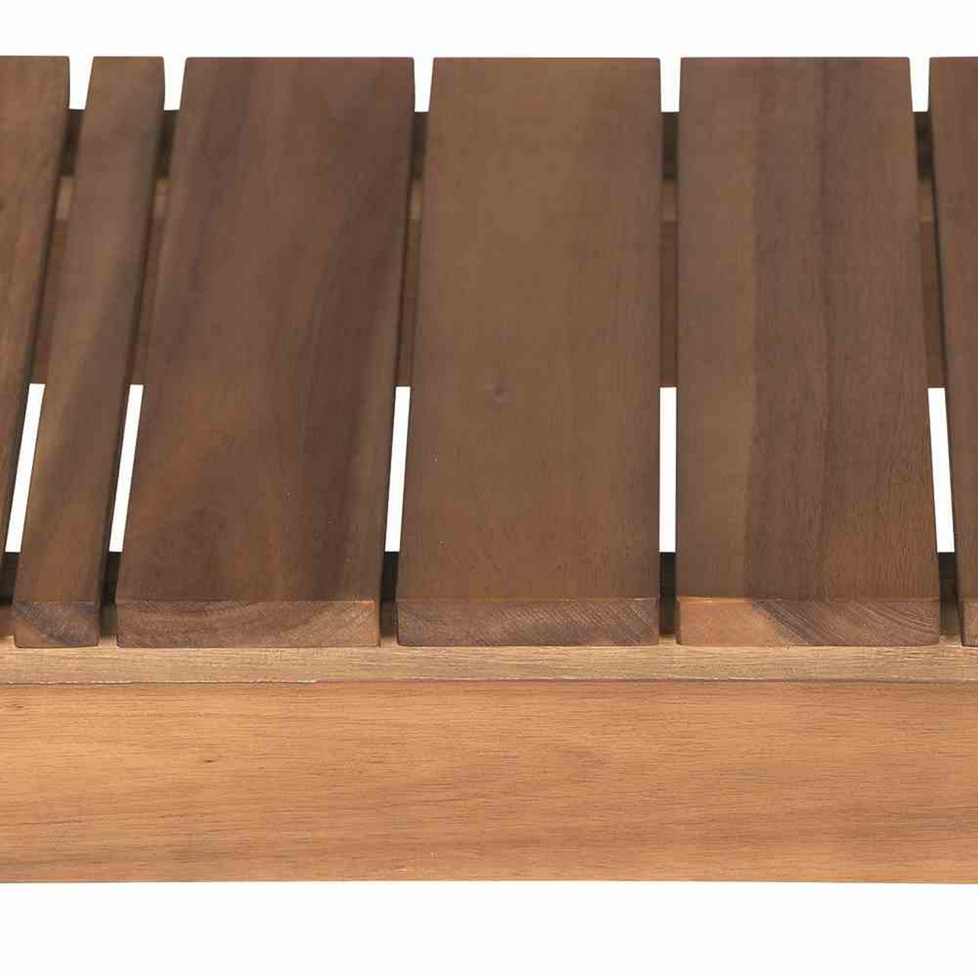 Gartenbank 'Falun' braun 33 x 125 x 45 cm