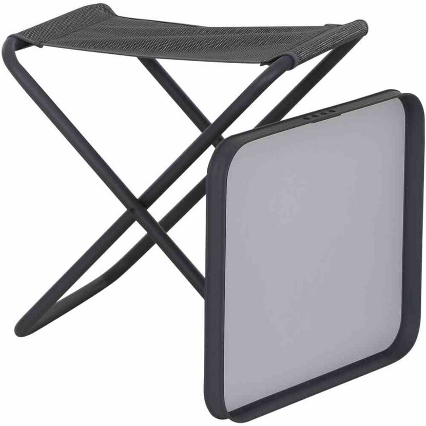 Tischplatte für Camping-Hocker grau 48,5 x 41 x 3,5 cm
