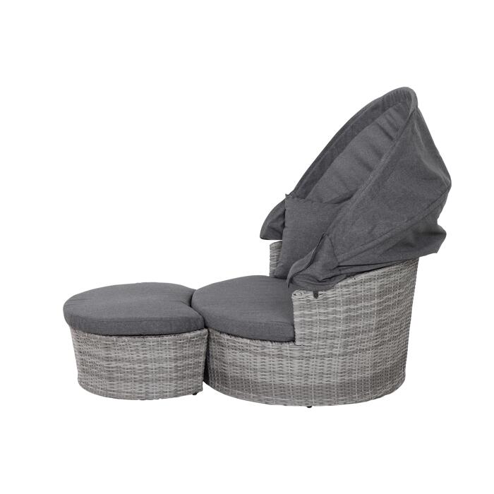 Siena Garden LoungeInsel 'Luna' anthrazit 2teilig
