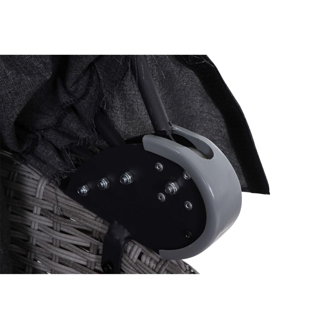 Nahaufnahme der Befestigung des Sonnendachs