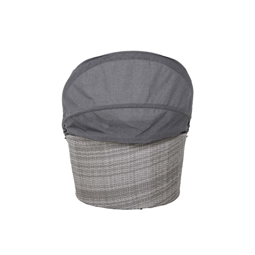 Rattan-Loungeinsel Luna mit Sonnenschutz