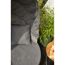 Rundes graues Loungeinsel-Sofa mit Sonnendach und Kissen