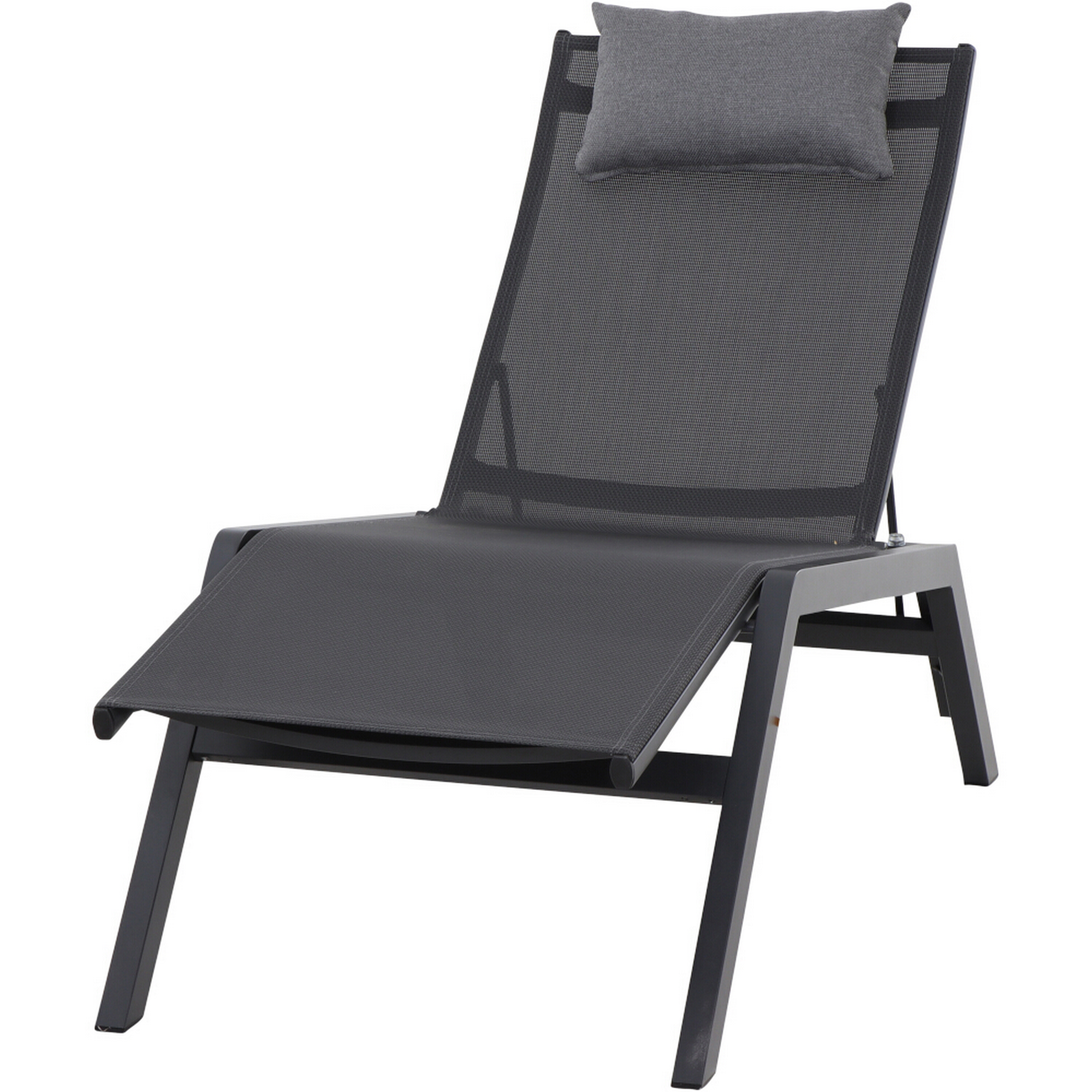 Sonnenliege 'Miami' anthrazit 155 x 65,5 x 105 cm