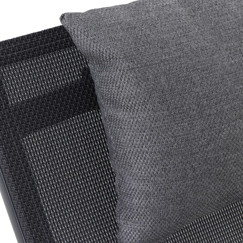Sonnenliege 'Miami' klappbar schwarz/anthrazit 65,5 x 105 x 155 cm
