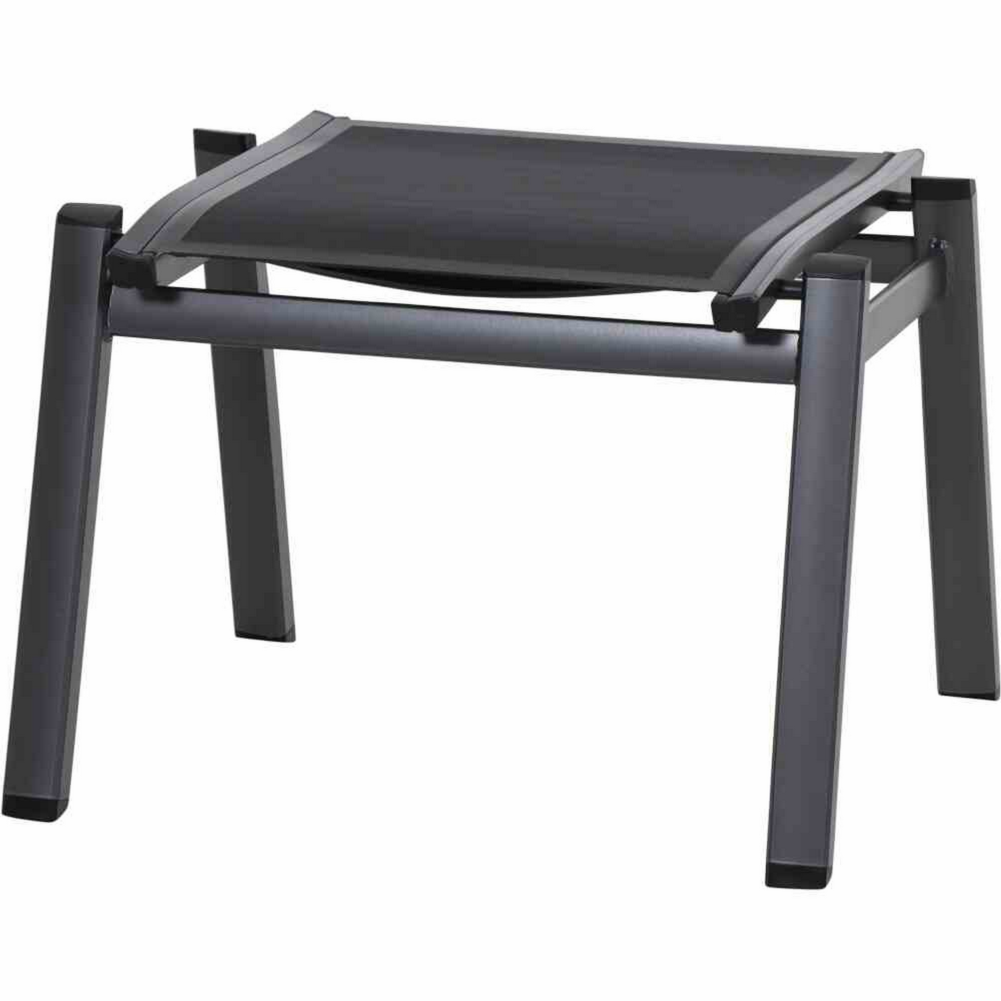 Hocker 'Milo' anthrazit/schwarz 52,5 x 62,5 x 44 cm