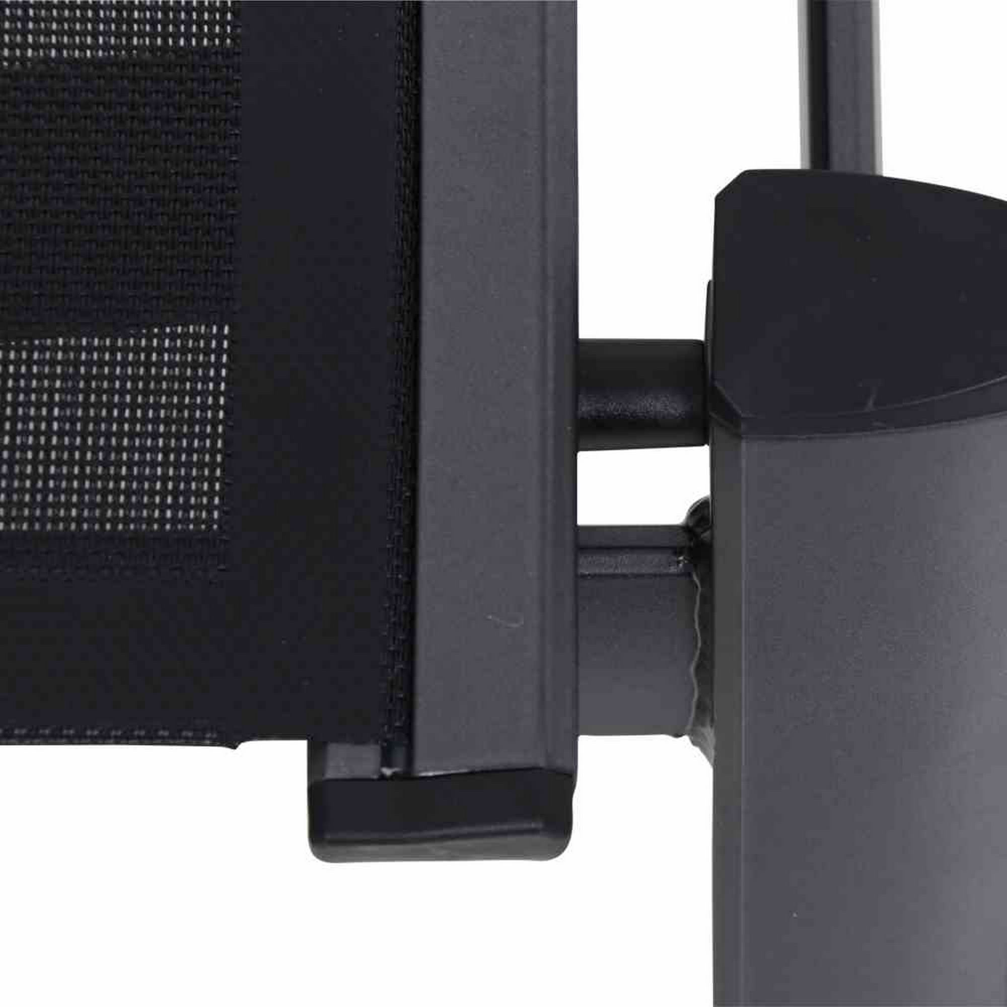 Hocker 'Milo' anthrazit/schwarz 52,5 x 62,5 x 44 cm