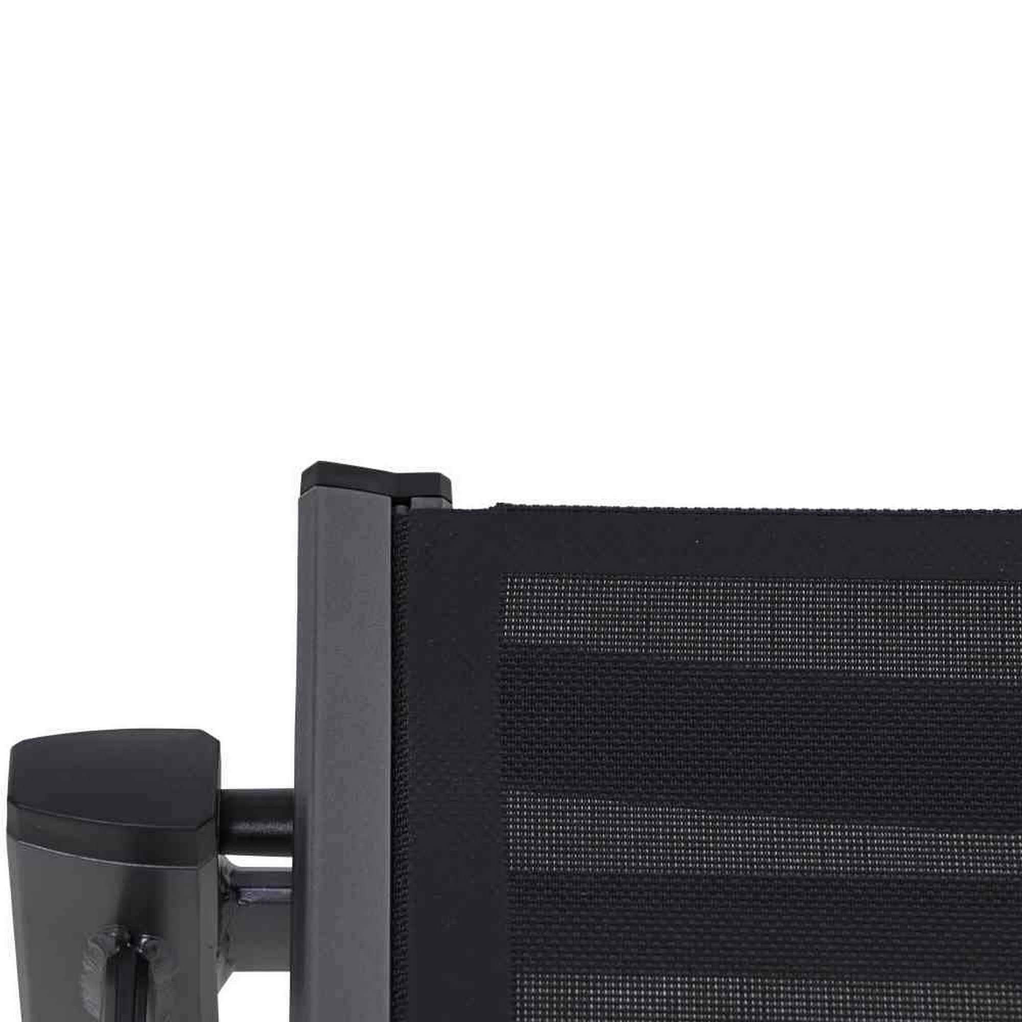 Hocker 'Milo' anthrazit/schwarz 52,5 x 62,5 x 44 cm