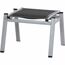 Gartenhocker 'Milo' stapelbar Aluminium schwarz/silbern 62,5 x 44 x 52,5 cm