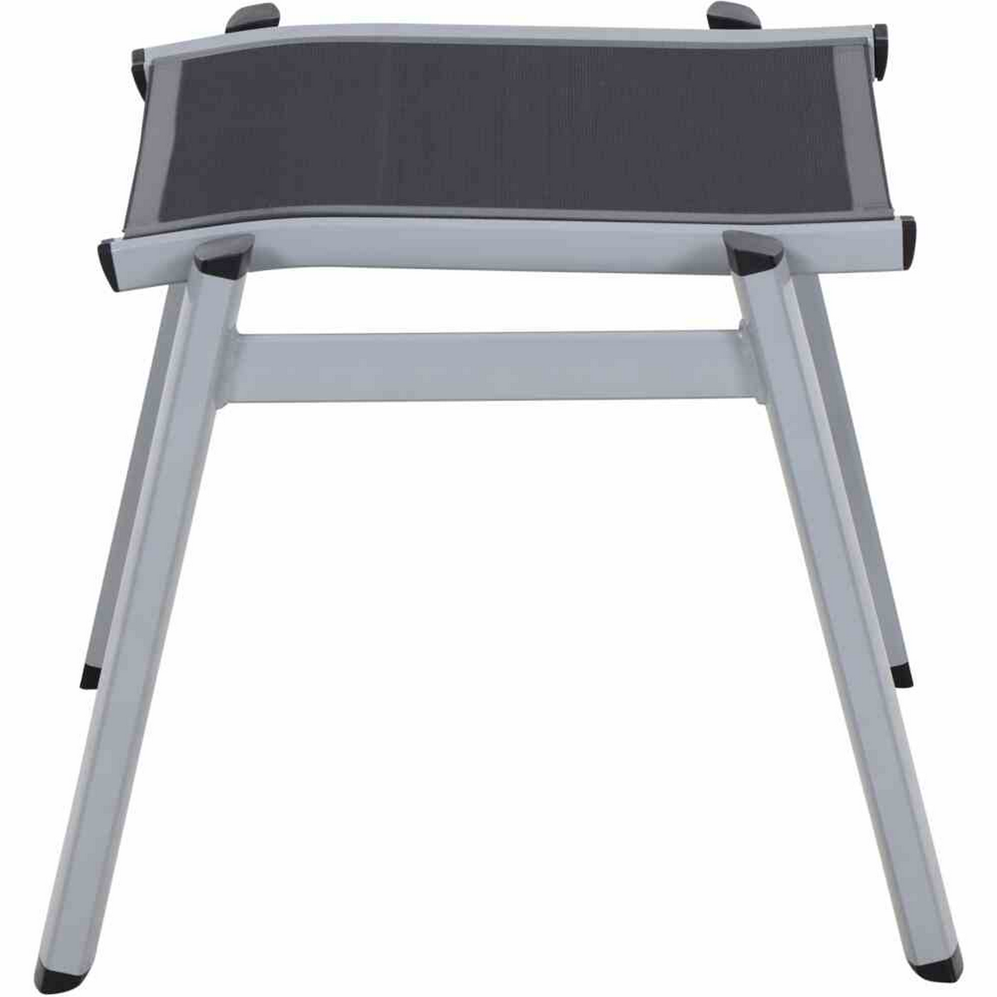 Hocker 'Milo' silbern/schwarz 52,5 x 62,5 x 44 cm