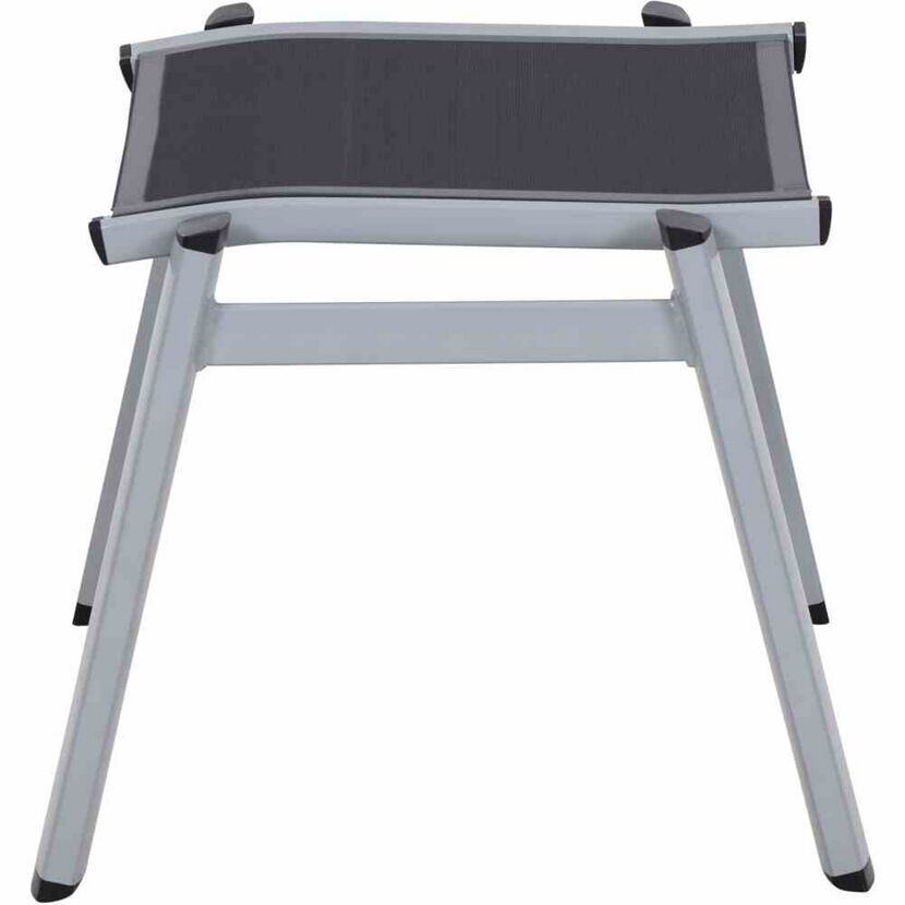 Gartenhocker 'Milo' stapelbar Aluminium schwarz/silbern 62,5 x 44 x 52,5 cm