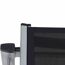 Gartenhocker 'Milo' stapelbar Aluminium schwarz/silbern 62,5 x 44 x 52,5 cm